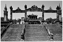 Khai Dinh mausoleum. Hue, Vietnam ( black and white)