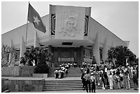 Ho Chi Minh museum. Hanoi, Vietnam (black and white)