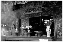 Quan Than pagoda. Hanoi, Vietnam ( black and white)