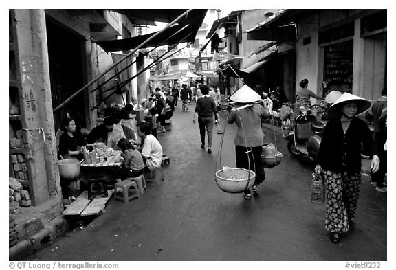 Street scene in the old city. Hanoi, Vietnam