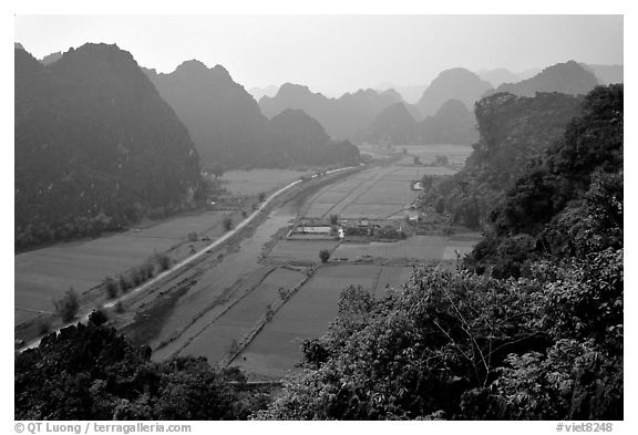 The Karstic landscape of Hoa Lu. Ninh Binh,  Vietnam