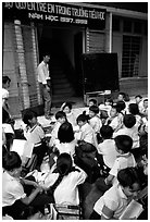 Outdoor classrom. Ho Chi Minh City, Vietnam ( black and white)