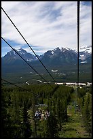 Tram at Lake Louise ski resort and Ten Peaks lodge. Banff National Park, Canadian Rockies, Alberta, Canada ( color)