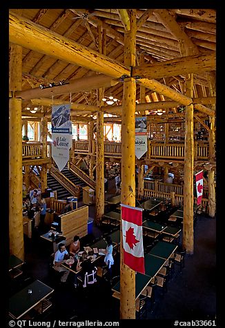 Dinning hall in Ten Peaks lodge. Banff National Park, Canadian Rockies, Alberta, Canada (color)