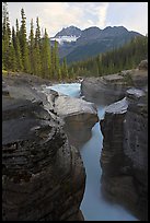 Mount Sarbach and Mistaya Canyon. Banff National Park, Canadian Rockies, Alberta, Canada (color)