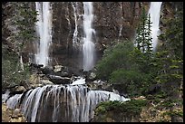 Upper tier of Tangle Falls. Jasper National Park, Canadian Rockies, Alberta, Canada