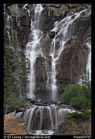 Tangle Falls. Jasper National Park, Canadian Rockies, Alberta, Canada (color)