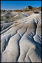 Coulee badlands with clay erosion patters, Dinosaur Provincial Park. Alberta, Canada (color)