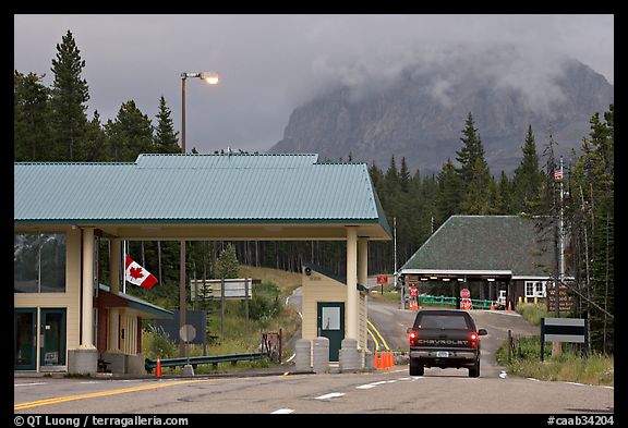 Border Crossing. Waterton Lakes National Park, Alberta, Canada (color)