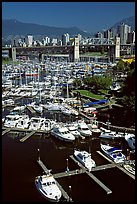 Small boat harbor on False Creek. Vancouver, British Columbia, Canada ( color)