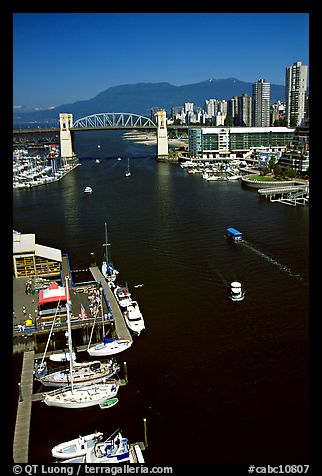 False Creek and Burrard Bridge. Vancouver, British Columbia, Canada