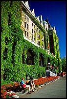 Ivy-covered facade of Empress hotel. Victoria, British Columbia, Canada (color)