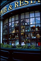 Pub and restaurant windows. Victoria, British Columbia, Canada ( color)