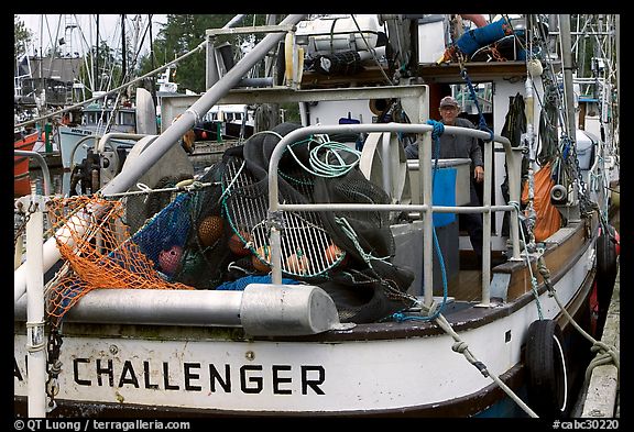 Commercial fishing boat, Uclulet. Vancouver Island, British Columbia, Canada (color)