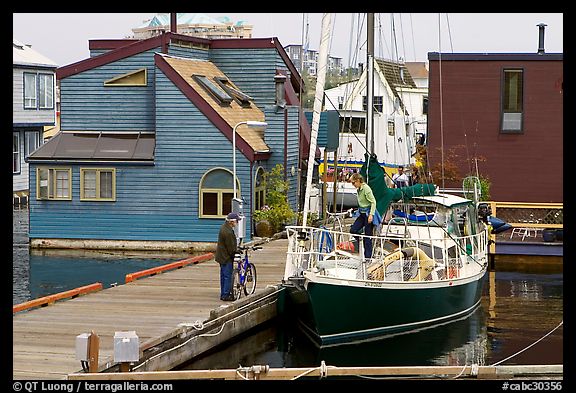 Yacht and houseboats. Victoria, British Columbia, Canada