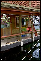 Houseboat porch. Victoria, British Columbia, Canada (color)