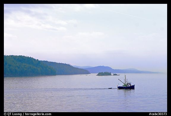 Fishing boat in the San Juan Islands. Vancouver Island, British Columbia, Canada (color)