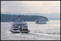 Ferries in the San Juan Islands. Vancouver Island, British Columbia, Canada ( color)