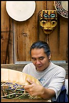 First nations carver. Vancouver, British Columbia, Canada (color)