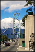Lions Gate suspension bridge. Vancouver, British Columbia, Canada ( color)