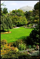 Lawn and Bloedel conservatory, Queen Elizabeth Park. Vancouver, British Columbia, Canada ( color)