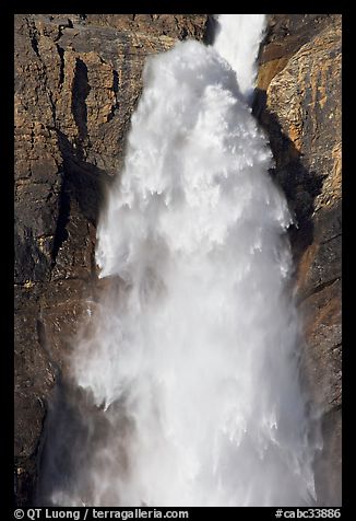 Close-up of raging waters of Takakkaw Falls. Yoho National Park, Canadian Rockies, British Columbia, Canada (color)