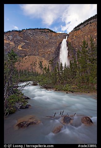 Yoho River flowing from Takakkaw Falls. Yoho National Park, Canadian Rockies, British Columbia, Canada
