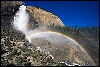 Rainbow at the base of Takakkaw Falls, late afternoon. Yoho National Park, Canadian Rockies, British Columbia, Canada ( color)