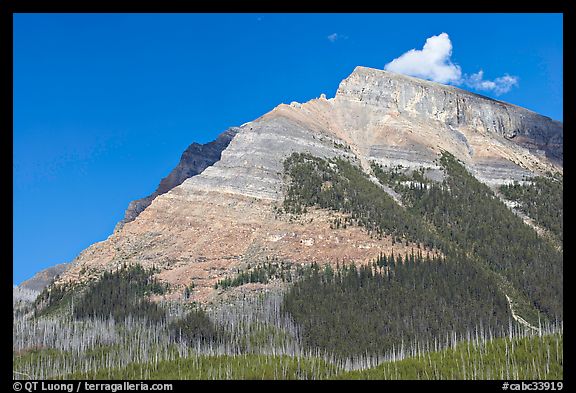 Peak near Vermillion Pass. Kootenay National Park, Canadian Rockies, British Columbia, Canada (color)