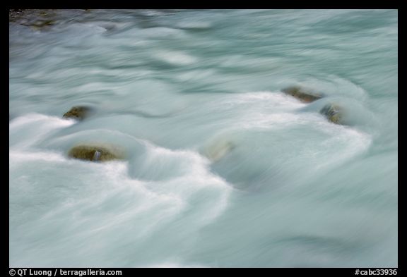 Water flowing in Tokkum Creek. Kootenay National Park, Canadian Rockies, British Columbia, Canada (color)