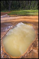 Mineral pool known as Paint Pot, used by First Nations for coloring. Kootenay National Park, Canadian Rockies, British Columbia, Canada ( color)