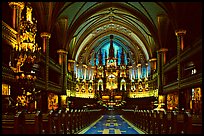 Interior of Basilique Notre Dame, Montreal. Quebec, Canada ( color)