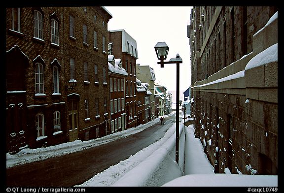 Street in winter, Quebec City. Quebec, Canada