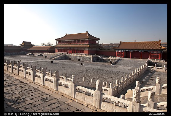 Hongyi Pavilion and inner court, Forbidden City. Beijing, China (color)