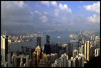 View from Victoria Peak, late afternoon. Hong-Kong, China ( color)