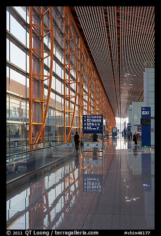 Departure area, Capital International Airport. Beijing, China (color)