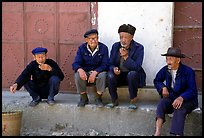 Elderly men. Shaping, Yunnan, China (color)