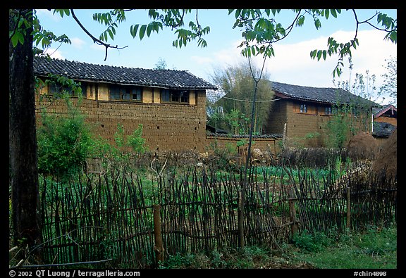 Traditional rural houses. Baisha, Yunnan, China
