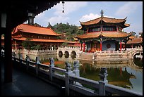 Octogonal pavilion of Yuantong Si, a 1200 year old Tang dynasty Buddhist temple. Kunming, Yunnan, China (color)