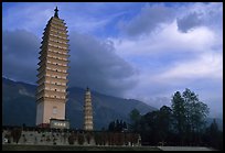 Quianxun Pagoda, the tallest of the Three Pagodas. Dali, Yunnan, China