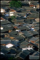 Old town Rooftops seen from Wangu tower. Lijiang, Yunnan, China ( color)