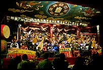Naxi orchestra in Dayan Naxi concert hall. Lijiang, Yunnan, China (color)