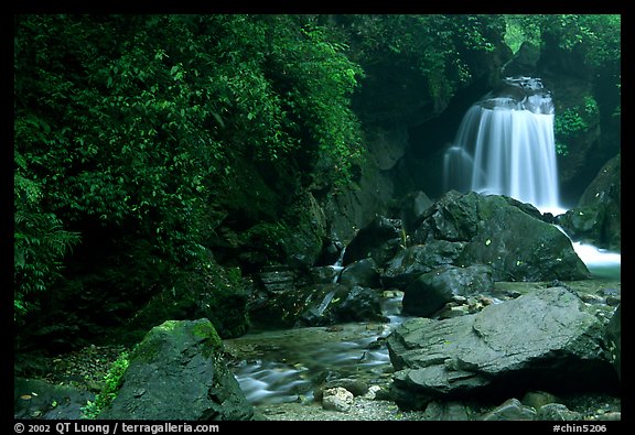 Waterfall between Qingyin and Hongchunping. Emei Shan, Sichuan, China