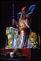 Sculpture inside Xiangfeng temple. Emei Shan, Sichuan, China (color)