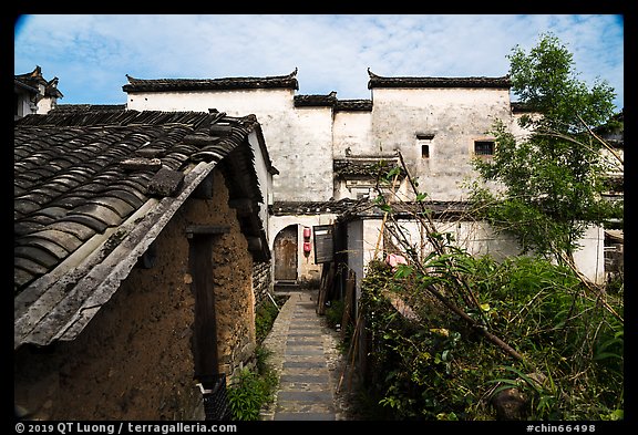 Back street and yard. Hongcun Village, Anhui, China
