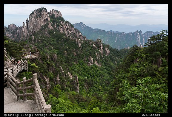 Trail. Huangshan Mountain, China (color)