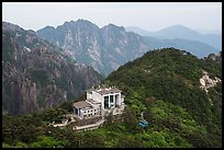 Cable car and station. Huangshan Mountain, China ( color)