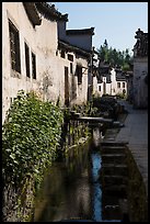 Front stream in village street. Xidi Village, Anhui, China ( color)