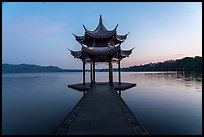 Tinwanqishe Pavilion at dawn, West Lake. Hangzhou, China ( color)