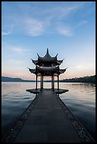 Jixianting at sunrise, West Lake. Hangzhou, China ( color)